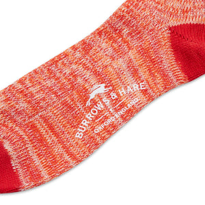 Burrows and Hare Knitted Socks - Red - Burrows and Hare