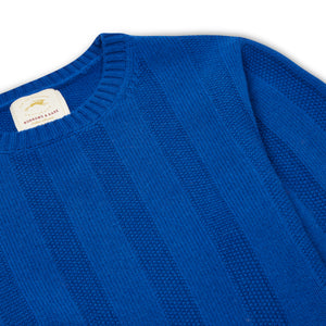 Burrows & Hare Seed Stitch Jumper - Blue - Burrows and Hare