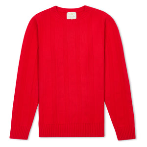 Burrows & Hare Seed Stitch Jumper - Red - Burrows and Hare