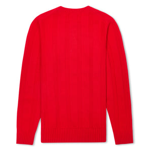 Burrows & Hare Seed Stitch Jumper - Red - Burrows and Hare