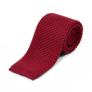 Burrows & Hare Knitted Tie - Red - Burrows and Hare