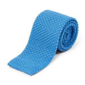 Burrows & Hare Knitted Tie - Blue - Burrows and Hare
