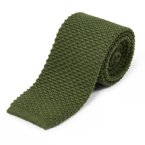 Burrows & Hare Knitted Tie - Green - Burrows and Hare