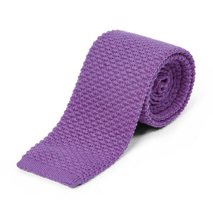 Burrows & Hare Knitted Tie - Purple - Burrows and Hare