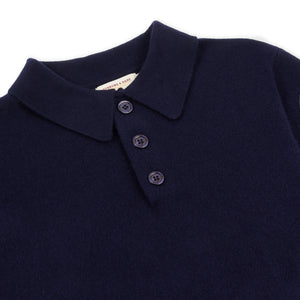Burrows & Hare Knitted Polo - Navy