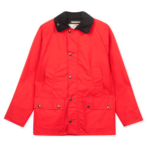 Burrows & Hare Trinity Wax Jacket - Red - Burrows and Hare