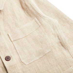 Burrows & Hare Linen Jacket - Ecru - Burrows and Hare