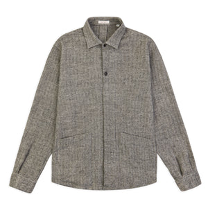 A.B.C.L. Kimi Shirt - Herringbone Grey - Burrows and Hare