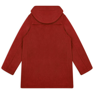 Burrows & Hare Water Repellent Wool Duffle Coat - Red Twill - Burrows and Hare