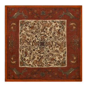 Hartford Woven Scarf - Deer Red - Burrows and Hare