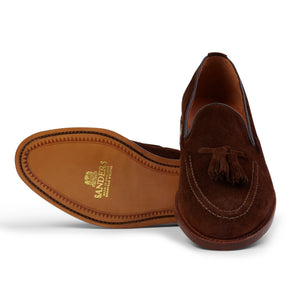 Sanders Finchley Suede Tassel Loafer - Polo Snuff - Burrows and Hare