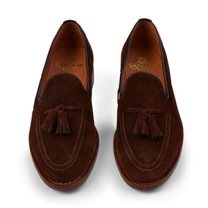 Sanders Finchley Suede Tassel Loafer - Polo Snuff - Burrows and Hare