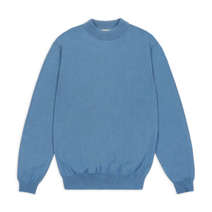 Burrows & Hare Mock Turtle Neck - Blue