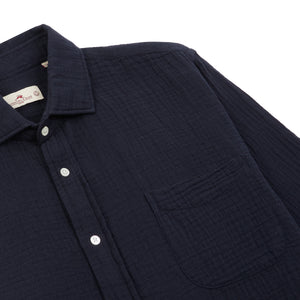 Burrows & Hare Cheesecloth Shirt - Navy