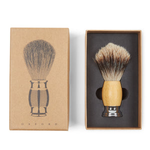 Burrows & Hare Silvertip Badger Bristle Shaving Brush - Wood - Burrows and Hare