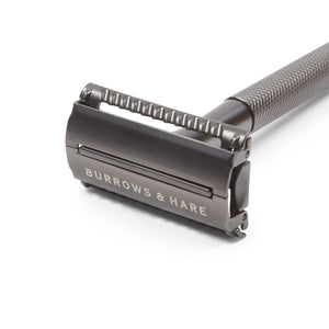 Burrows & Hare Butterfly Double Edge Safety Razor - Grey - Burrows and Hare