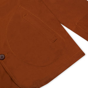 Burrows & Hare Twill Shawl Collar Jacket - Ochre - Burrows and Hare