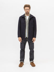 Burrows & Hare Wool Workwear Jacket - Dark Navy - Burrows and Hare