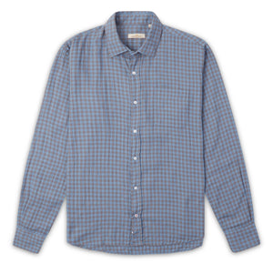 Burrows & Hare Gingham Shirt - Blue - Burrows and Hare