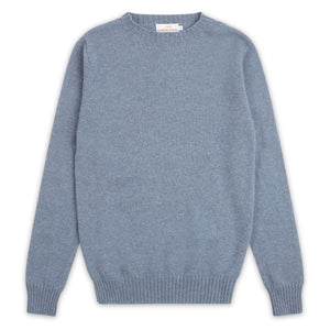 Burrows & Hare Alpaca Crew Neck Jumper - Sky - Burrows and Hare
