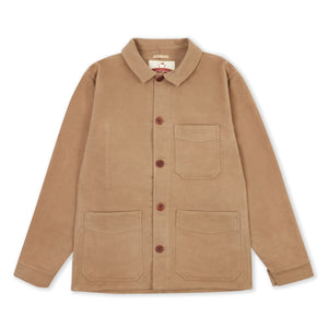 Burrows & Hare Moleskin Workwear Jacket - Beige - Burrows and Hare
