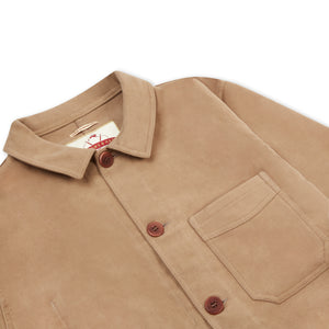Burrows & Hare Moleskin Workwear Jacket - Beige - Burrows and Hare