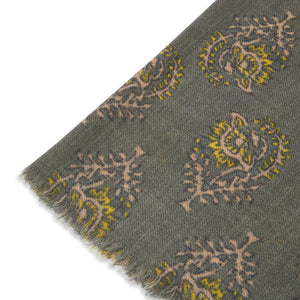 Hartford Scarf - Army Flower - Burrows and Hare