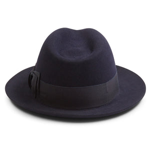 Christys' Bond Fur Trilby Hat - Navy - Burrows and Hare
