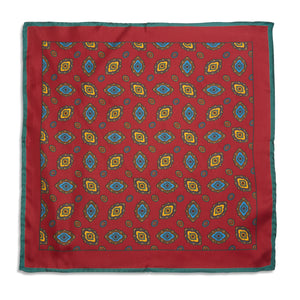 Burrows & Hare Pocket Hanky - Paisley Red - Burrows and Hare