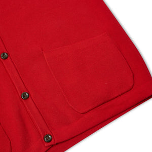Burrows & Hare Sleeveless Cardigan - Red - Burrows and Hare