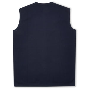 Burrows & Hare Sleeveless Cardigan - Navy - Burrows and Hare