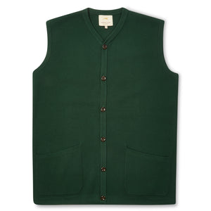 Burrows & Hare Sleeveless Cardigan - Green - Burrows and Hare