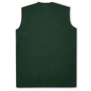 Burrows & Hare Sleeveless Cardigan - Green - Burrows and Hare