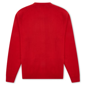 Burrows & Hare Baseball Cardigan - Red - Burrows and Hare