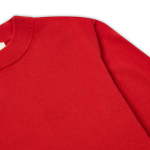 Burrows & Hare Mock Turtle Neck - Deep Red - Burrows and Hare