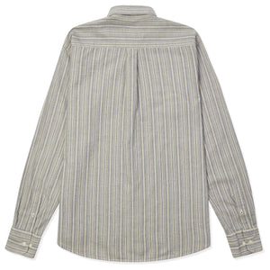 Burrows & Hare Ticking Shirt - Grey - Burrows and Hare