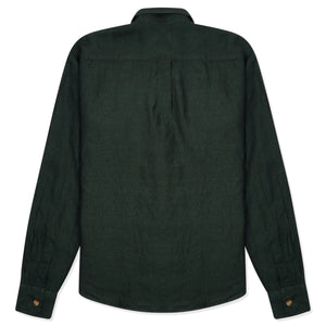 Burrows & Hare Linen Pockets Shirt - Forest - Burrows and Hare