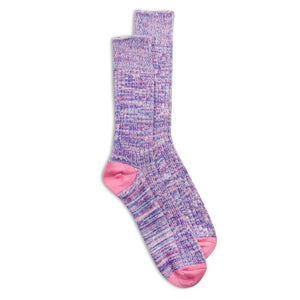 Burrows and Hare Woven Socks - Purple and Pink - Burrows and Hare