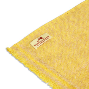 Burrows & Hare Cashmere & Merino Wool Scarf - Herringbone Yellow - Burrows and Hare
