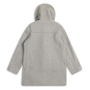 Burrows & Hare Water Repellent Wool Duffle Coat - Light Grey - Burrows and Hare