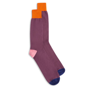 Burrows & Hare Fourway Socks - Purple - Burrows and Hare