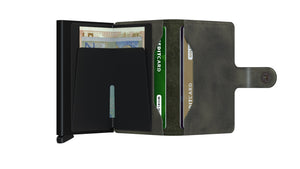 Secrid RFID Miniwallet - Vintage Olive / Black - Burrows and Hare