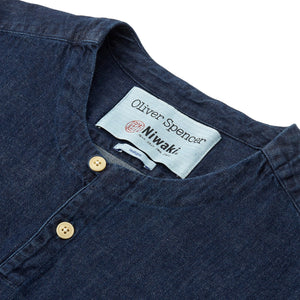 Oliver Spencer x Niwaki Ohana Gardening Smock Mullins Denim - Indigo Rinse