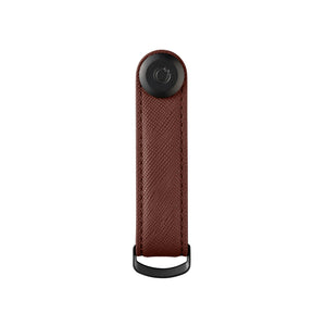 Orbit Key - Key Organiser Saffiano Leather Dark Cherry - Burrows and Hare