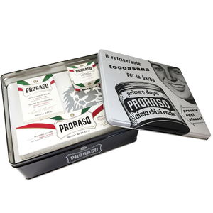 Proraso Tinned Vintage Shaving / Grooming Gift Collection - Sensitive - Burrows and Hare