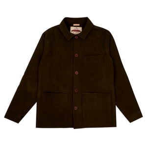 Burrows & Hare Luxury Heavyweight Moleskin Workwear Jacket - Brown - Burrows and Hare