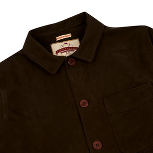 Burrows & Hare Luxury Heavyweight Moleskin Workwear Jacket - Brown - Burrows and Hare