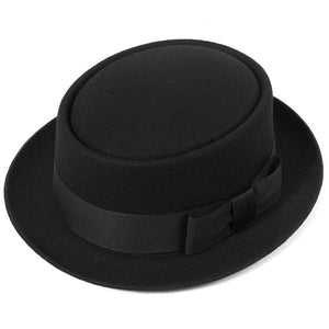 Christys' Pork Pie Wool Felt Hat - Black - Burrows and Hare
