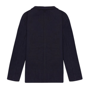 Burrows & Hare Linen  Blazer - Indigo - Burrows and Hare