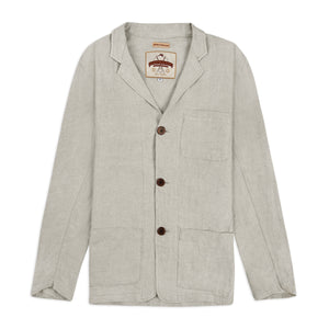 Burrows & Hare Linen Blazer - Ecru - Burrows and Hare